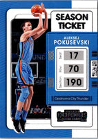 2021 Panini Contenders Ticket Aleksej Pokusevski #95