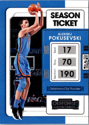 2021 Panini Contenders Ticket Aleksej Pokusevski #95