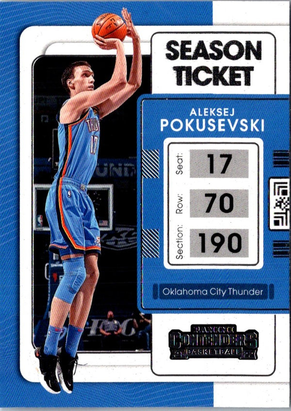 2021 Panini Contenders Ticket Aleksej Pokusevski #95