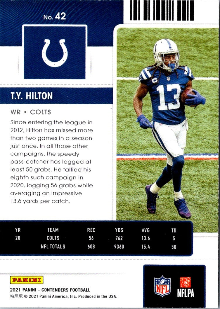 2021 Panini Contenders T.Y. Hilton