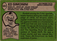 1978 Topps Ed Simonini #325 Rookie