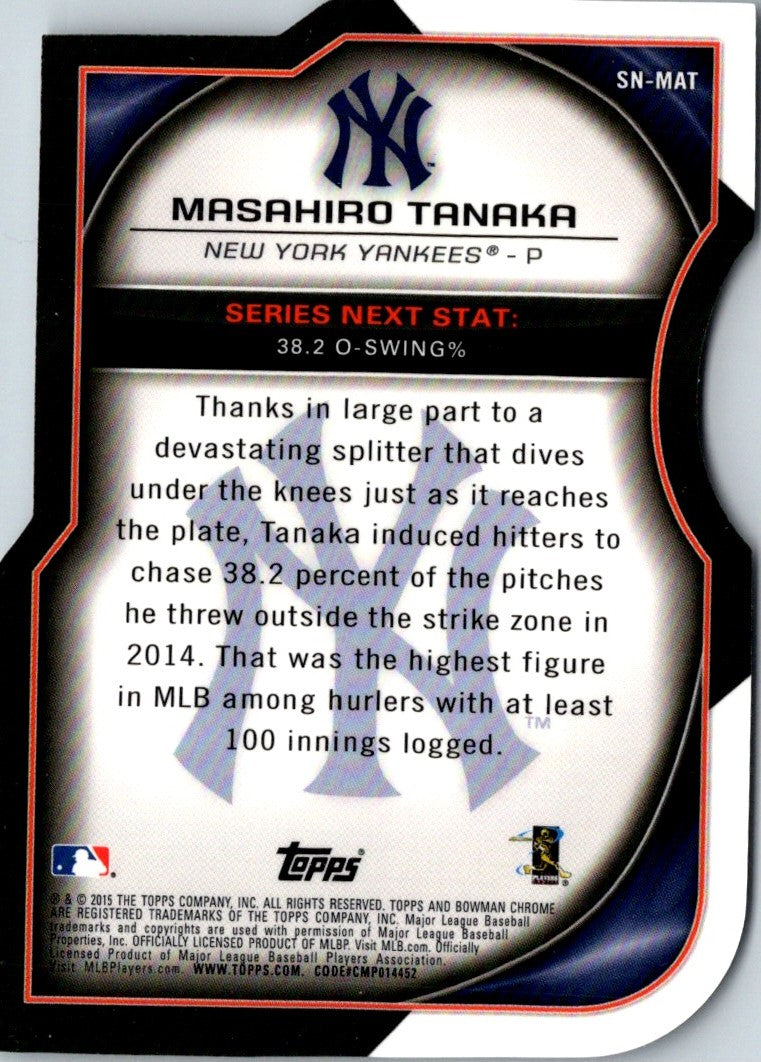 2015 Bowman Chrome Series Next Die Cuts Masahiro Tanaka