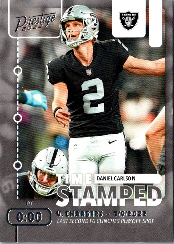 2022 Panini Prestige Time Stamped Daniel Carlson #TS-10