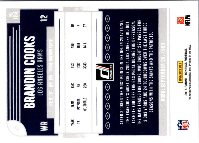 2018 Panini Brandin Cooks