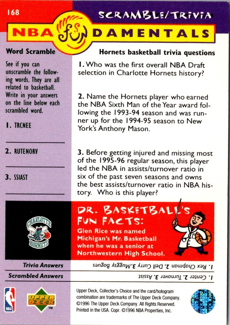 1996 Collector's Choice French Glen Rice