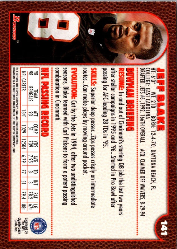 1999 Bowman Jeff Blake #141