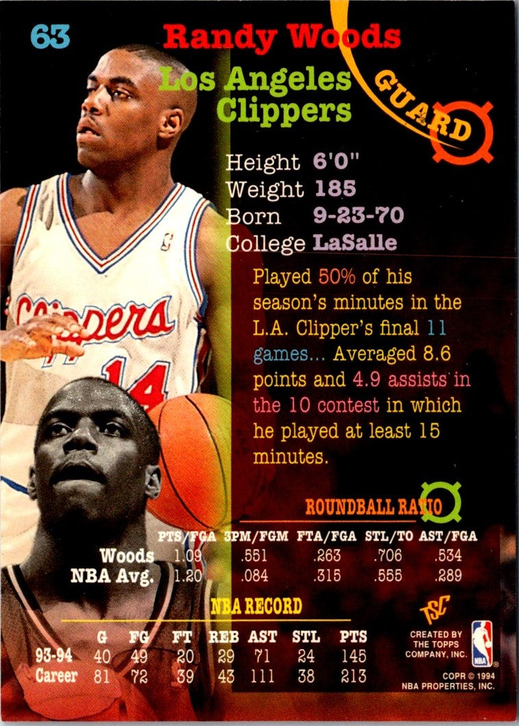 1994 Stadium Club Members Only Randy Woods