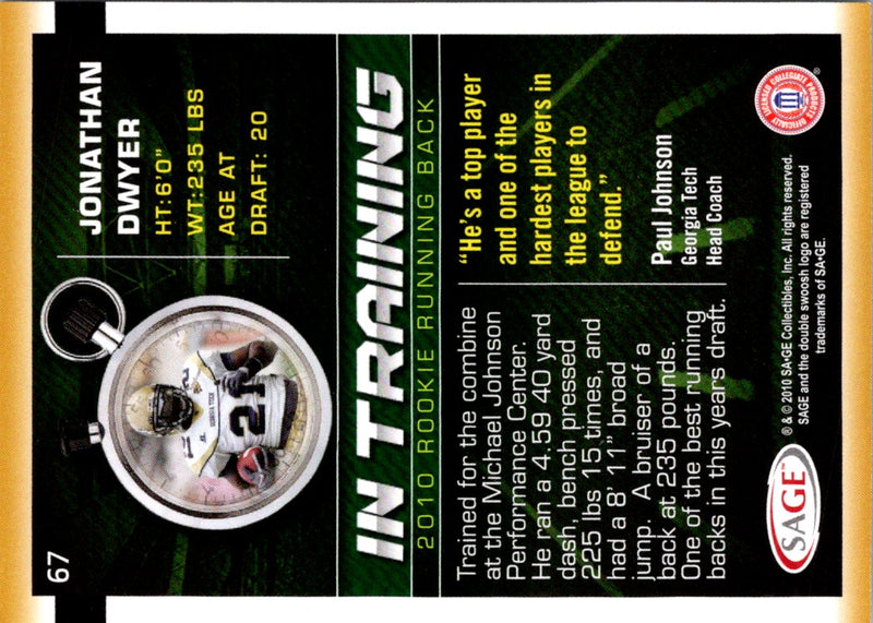 2010 SAGE HIT Jonathan Dwyer