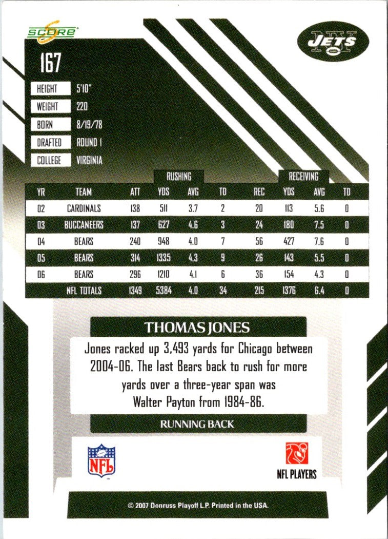 2007 Score Thomas Jones