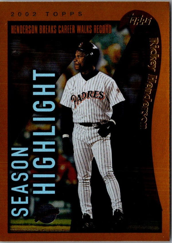 2002 Topps Rickey Henderson #333