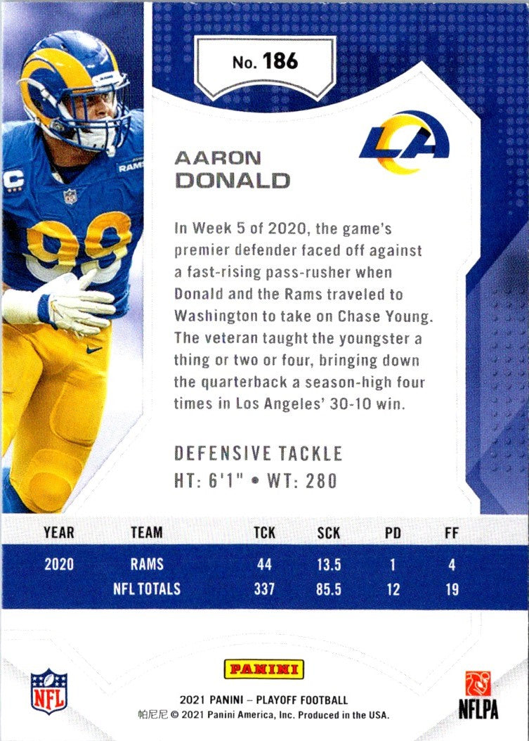 2021 Panini Playoff Aaron Donald