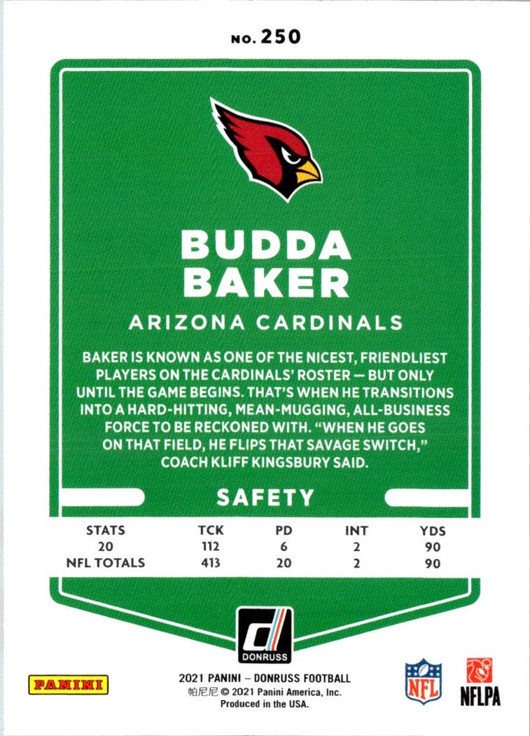 2021 Donruss Press Proof Red Budda Baker