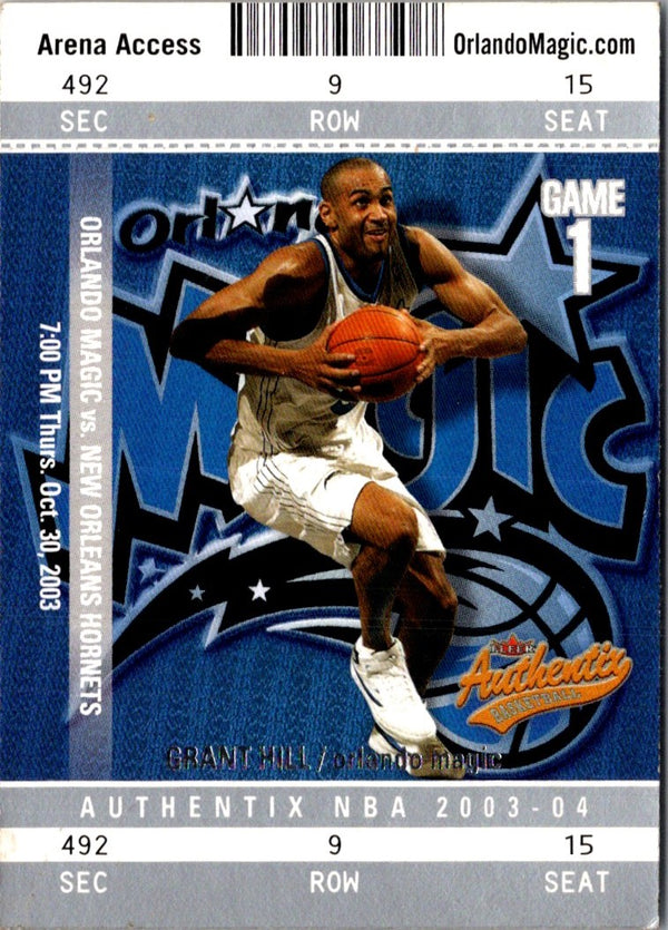 2003 Fleer Authentix Grant Hill #56