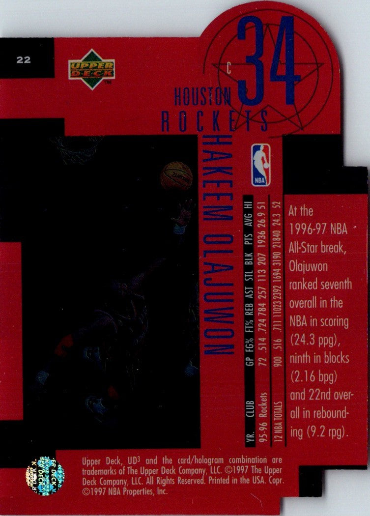 1996 Upper Deck UD3 Hakeem Olajuwon