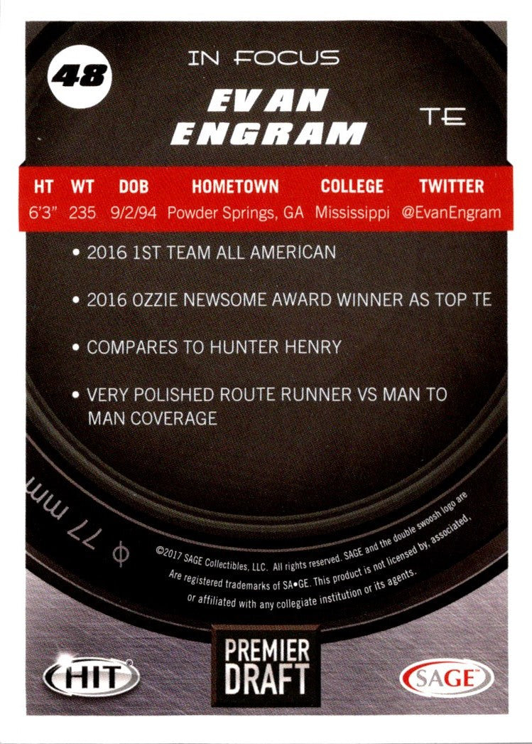 2017 SAGE HIT Gold Evan Engram
