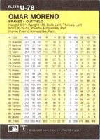 1986 Fleer Update Omar Moreno #U-78