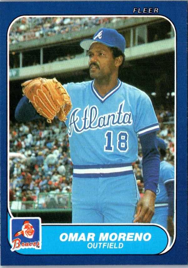 1986 Fleer Update Omar Moreno #U-78