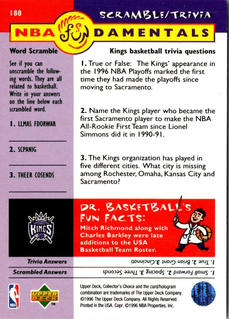 1996 Collector's Choice Mitch Richmond