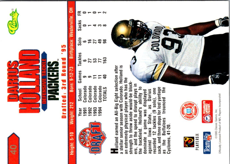 1995 Classic NFL Rookies Darius Holland