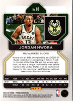 2021 Panini Prizm Blue Jordan Nwora #80