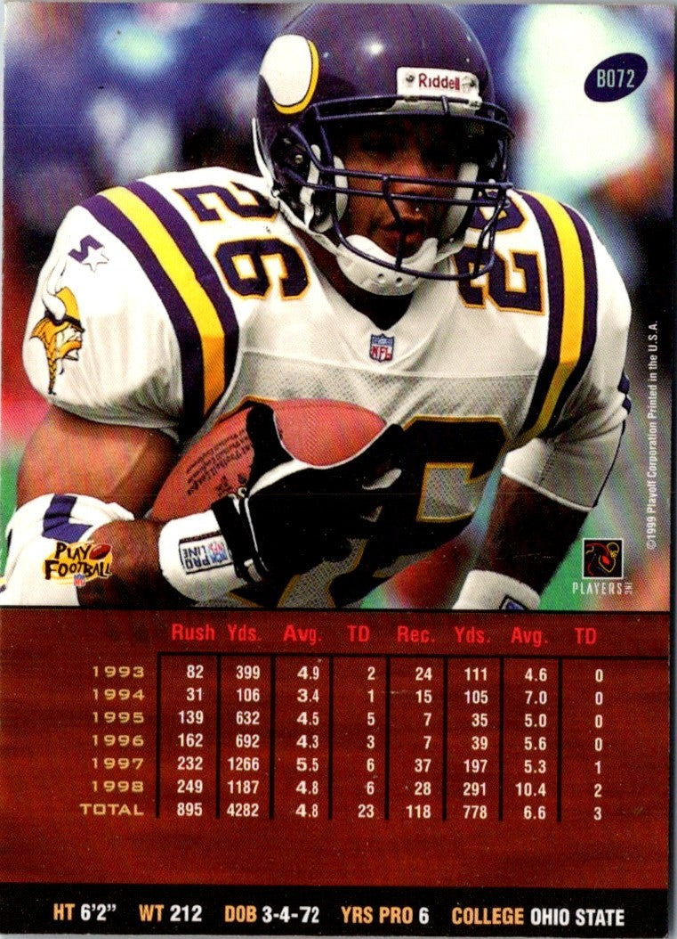 1999 Playoff Prestige SSD Robert Smith