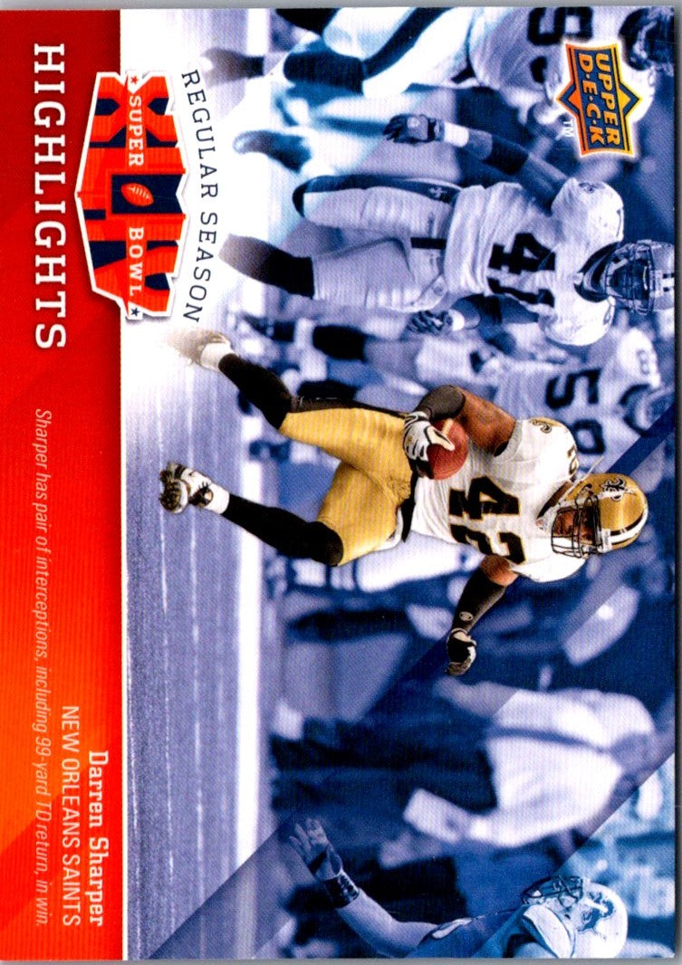 2010 Upper Deck Super Bowl XLIV Darren Sharper