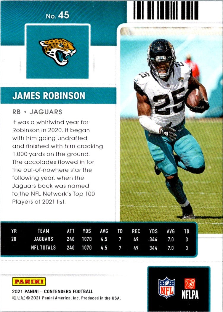 2021 Panini Contenders James Robinson