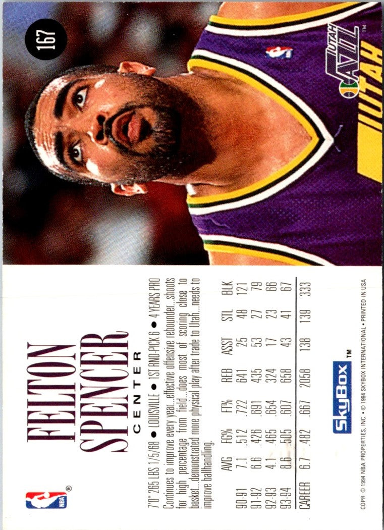 1994 SkyBox Felton Spencer