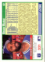 1991 Score Brian McRae #331 Rookie