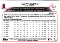 2022 Topps Chrome Update Purple Refractor Matt Duffy #USC73