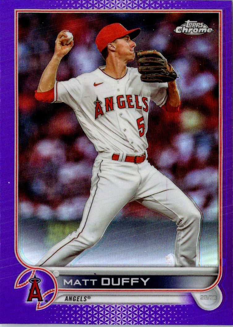 2022 Topps Chrome Update Purple Refractor Matt Duffy