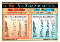 1994 Topps Jeff Blauser/Cal Ripken Jr. #387