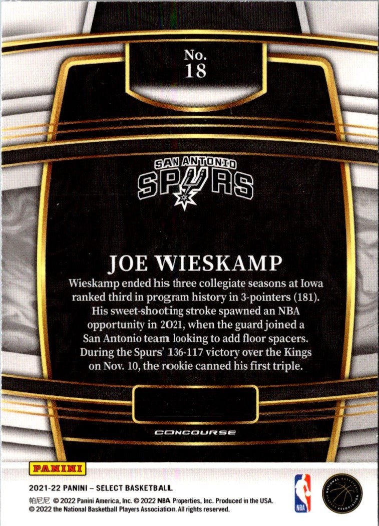 2021 Panini Select Joe Wieskamp