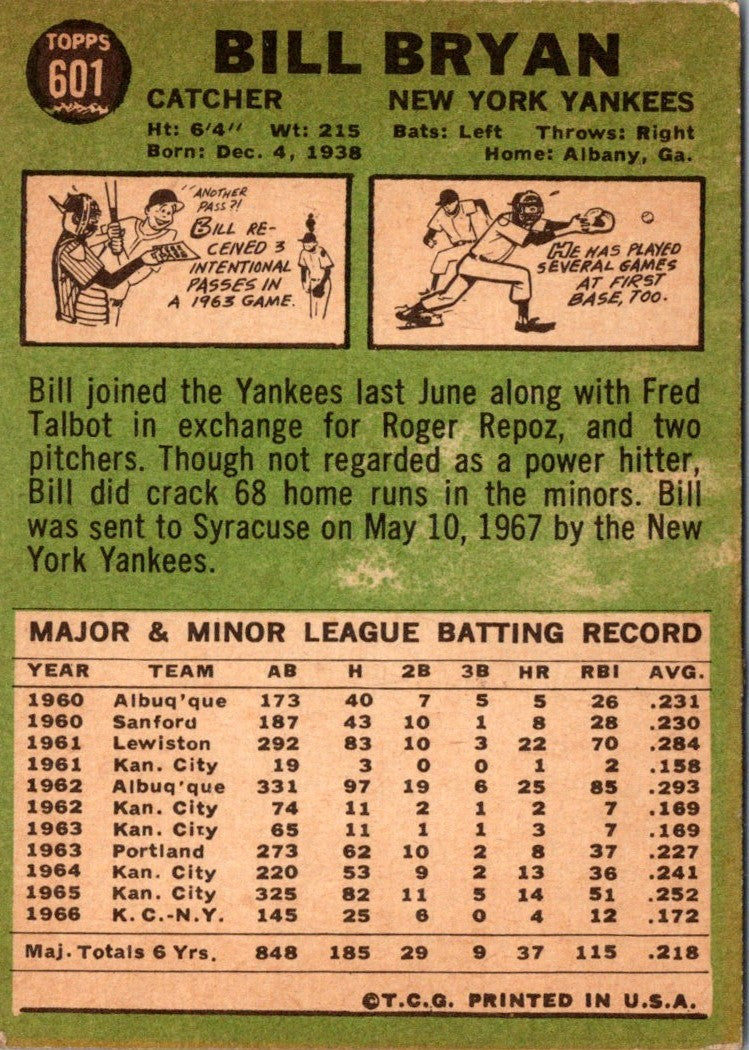 1967 Topps Bill Bryan