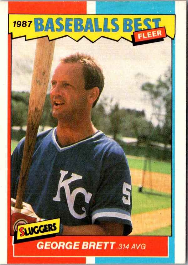 1987 Fleer Baseball's Best Sluggers vs Pitchers George Brett #6