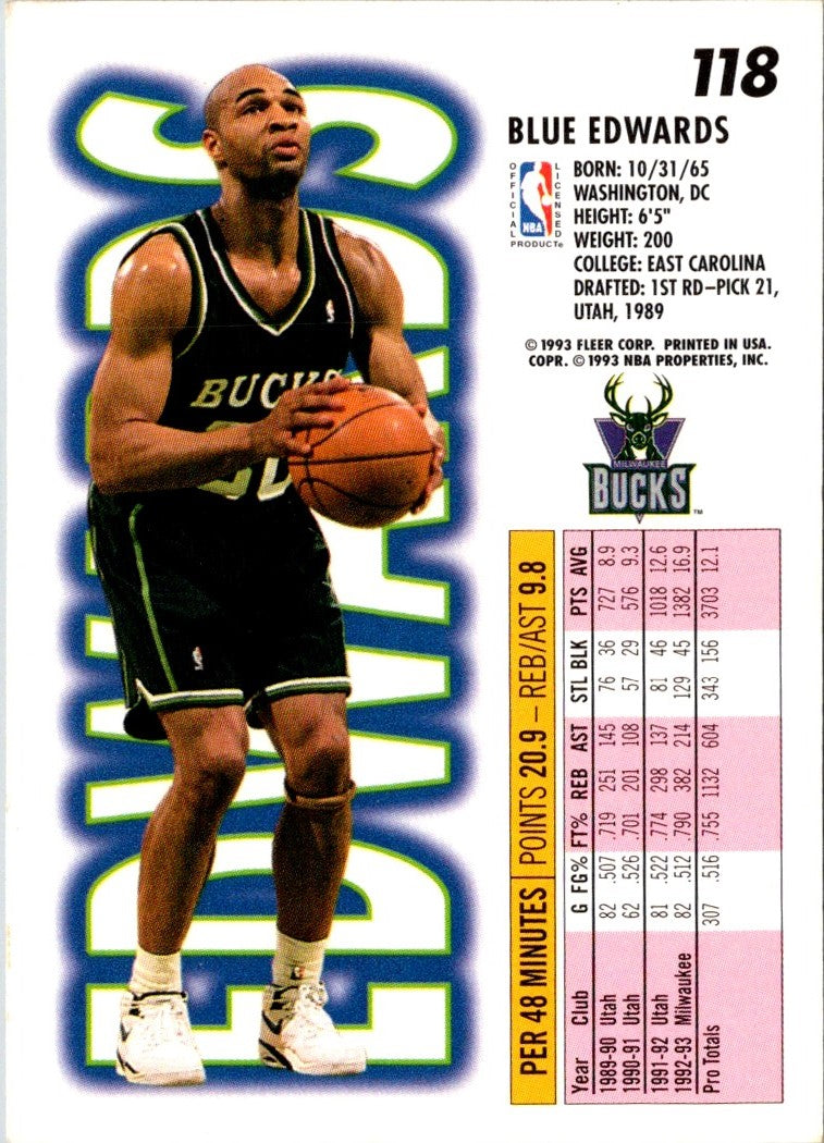 1993 Fleer Blue Edwards