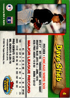 1993 Stadium Club Chicago White Sox Dave Stieb #4