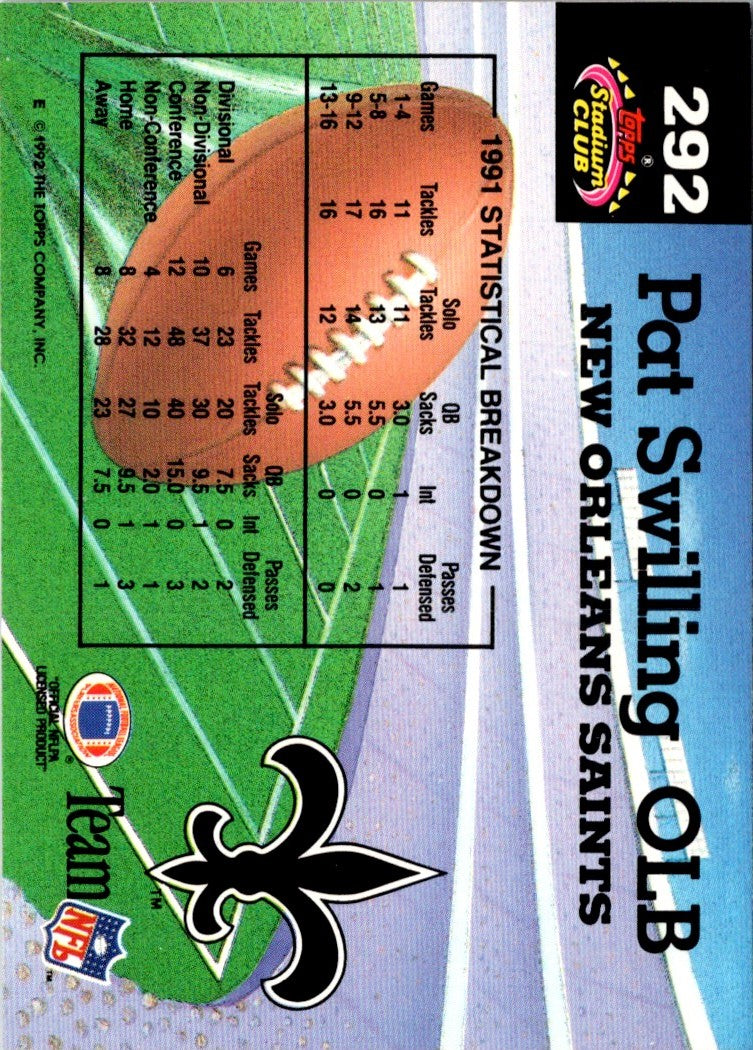 1992 Stadium Club Pat Swilling