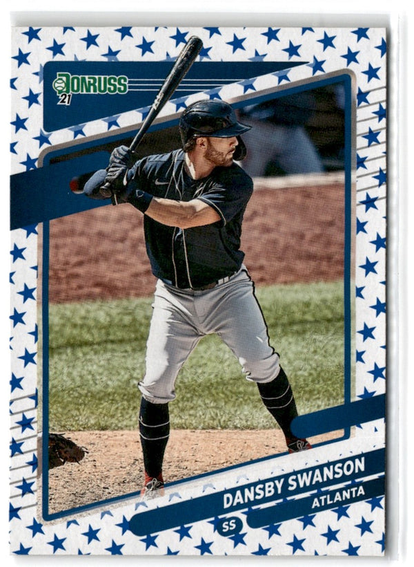 2021 Donruss Holo Blue Dansby Swanson #66