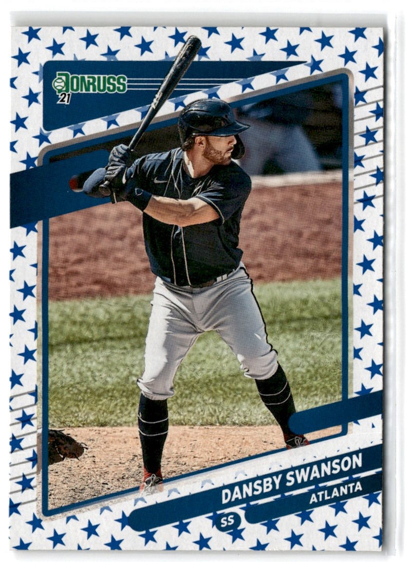 2021 Donruss Holo Blue Dansby Swanson
