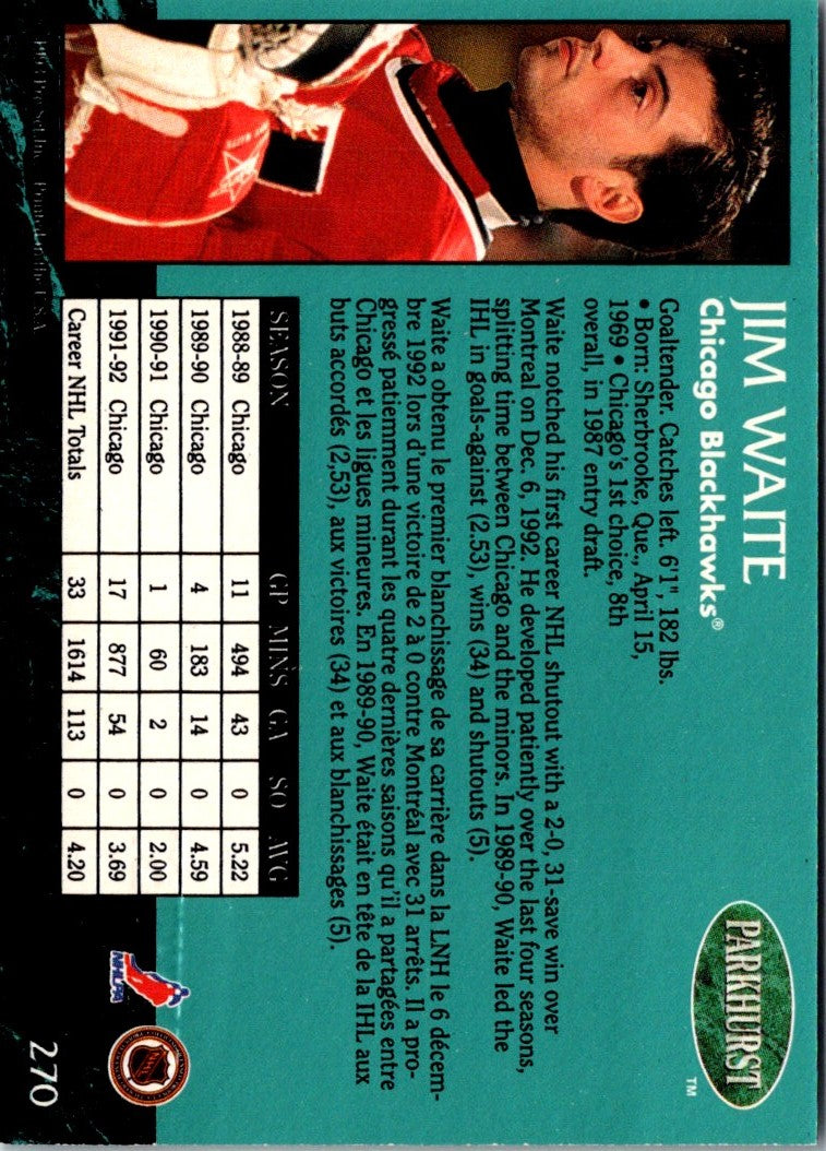 1992 Parkhurst Jimmy Waite