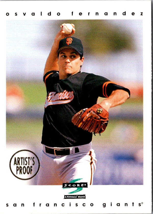 1997 Score Artist's Proofs White Border Osvaldo Fernandez #300