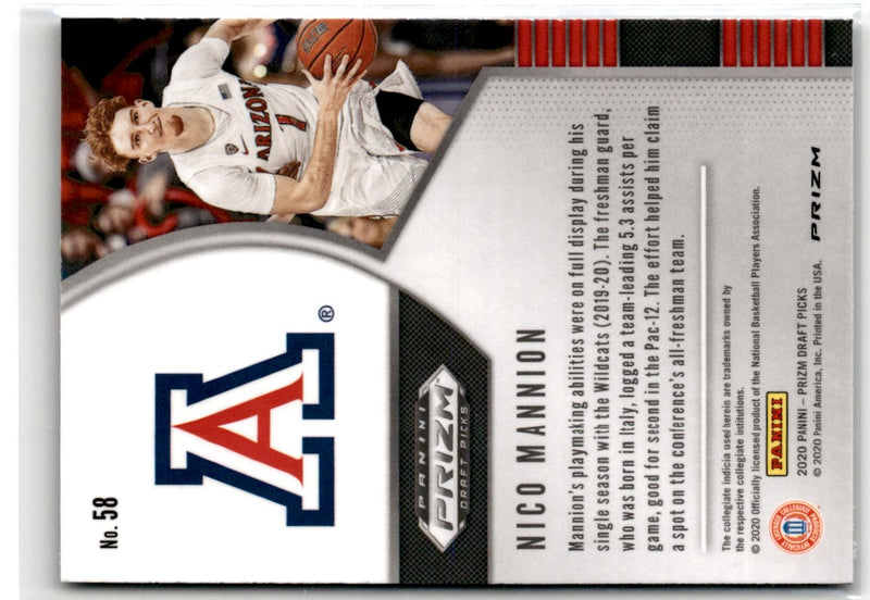 2020 Panini Prizm Draft Picks Collegiate Green Nico Mannion