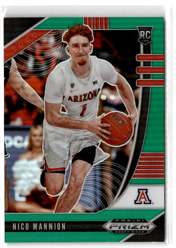 2020 Panini Prizm Draft Picks Collegiate Green Nico Mannion #58