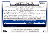 2012 Bowman Draft Picks & Prospects Chrome Austin Aune #BDPP39