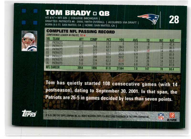 2007 Topps Tom Brady