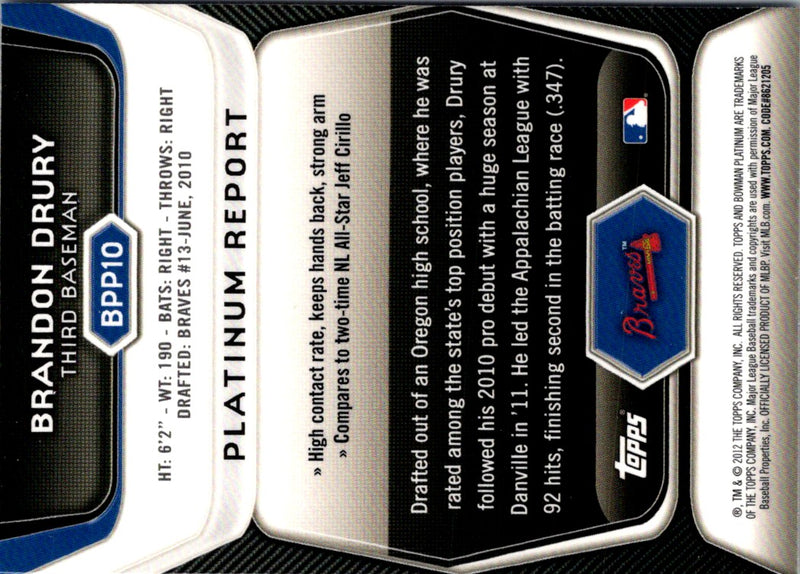 2012 Bowman Platinum Prospects Brandon Drury