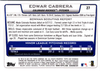 2012 Bowman Draft Picks & Prospects Chrome Edwar Cabrera #27