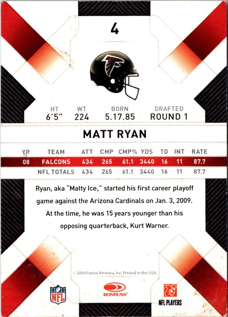 2009 Donruss Threads Matt Ryan