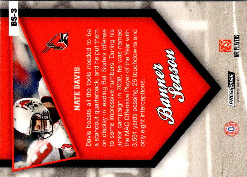 2009 Press Pass Banner Season Nate Davis